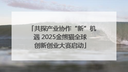 共探产业协作“新”机遇 2025金熊猫全球创新创业大赛启动