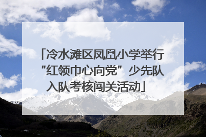 冷水滩区凤凰小学举行“红领巾心向党”少先队入队考核闯关活动