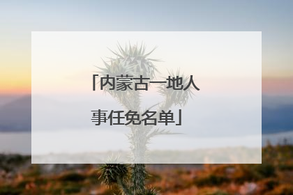 内蒙古一地人事任免名单