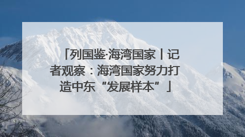 列国鉴·海湾国家丨记者观察：海湾国家努力打造中东“发展样本”