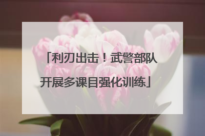利刃出击！武警部队开展多课目强化训练
