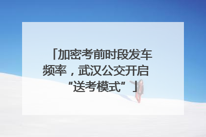 加密考前时段发车频率，武汉公交开启“送考模式”
