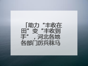 助力“丰收在田”变“丰收到手”，河北各地各部门厉兵秣马迎战“三夏”