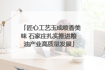 匠心工艺玉成喷香美味 石家庄扎实推进粮油产业高质量发展