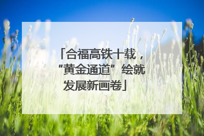 合福高铁十载，“黄金通道”绘就发展新画卷