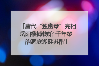 唐代“独幽琴”亮相岳阳楼博物馆 千年琴韵洞庭湖畔苏醒
