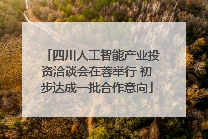 四川人工智能产业投资洽谈会在蓉举行 初步达成一批合作意向