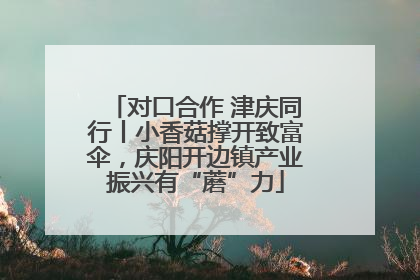 对口合作 津庆同行丨小香菇撑开致富伞，庆阳开边镇产业振兴有“蘑”力