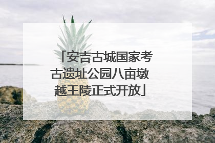 安吉古城国家考古遗址公园八亩墩越王陵正式开放