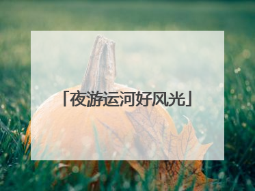 夜游运河好风光