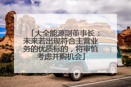 大全能源副董事长：未来若出现符合主营业务的优质标的，将审慎考虑并购机会