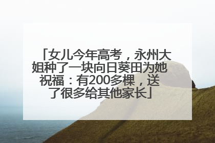 女儿今年高考，永州大姐种了一块向日葵田为她祝福：有200多棵，送了很多给其他家长