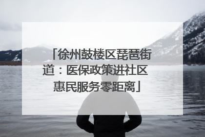 徐州鼓楼区琵琶街道：医保政策进社区 惠民服务零距离