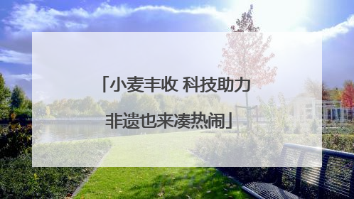 小麦丰收 科技助力 非遗也来凑热闹