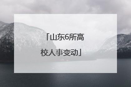 山东6所高校人事变动