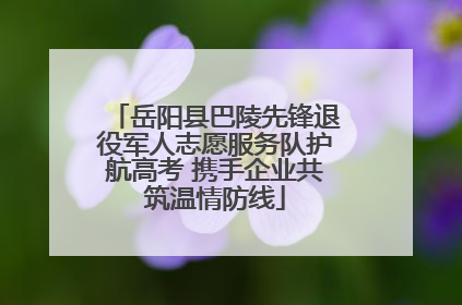 岳阳县巴陵先锋退役军人志愿服务队护航高考 携手企业共筑温情防线