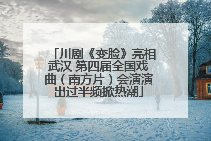 川剧《变脸》亮相武汉 第四届全国戏曲（南方片）会演演出过半频掀热潮