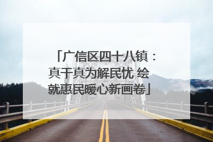 广信区四十八镇：真干真为解民忧 绘就惠民暖心新画卷