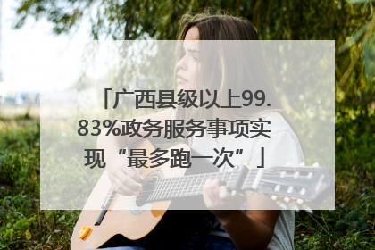 广西县级以上99.83%政务服务事项实现“最多跑一次”