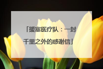 援塞医疗队：一封千里之外的感谢信