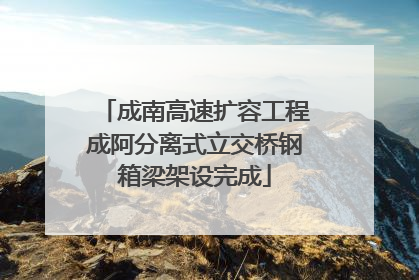成南高速扩容工程成阿分离式立交桥钢箱梁架设完成