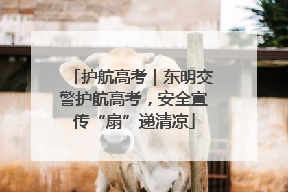 护航高考｜东明交警护航高考，安全宣传“扇”递清凉