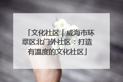 文化社区｜威海市环翠区北门外社区：打造有温度的文化社区