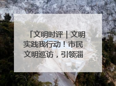 文明时评｜文明实践我行动！市民文明巡访，引领淄博全民志愿