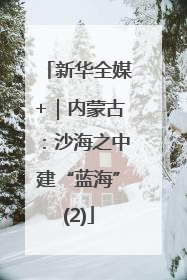 新华全媒+｜内蒙古：沙海之中建“蓝海”(2)