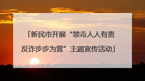 新民市开展“禁毒人人有责 反诈步步为营”主题宣传活动