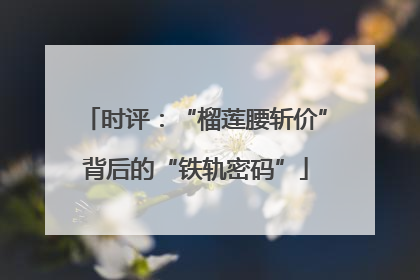 时评：“榴莲腰斩价”背后的“铁轨密码”