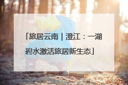 旅居云南｜澄江：一湖碧水激活旅居新生态