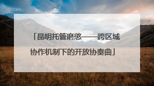 昆明托管磨憨——跨区域协作机制下的开放协奏曲