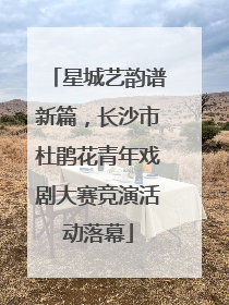 星城艺韵谱新篇，长沙市杜鹃花青年戏剧大赛竞演活动落幕