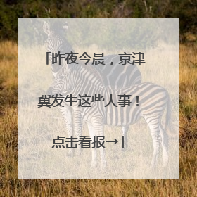 昨夜今晨，京津冀发生这些大事！点击看报→