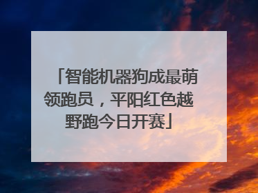 智能机器狗成最萌领跑员，平阳红色越野跑今日开赛