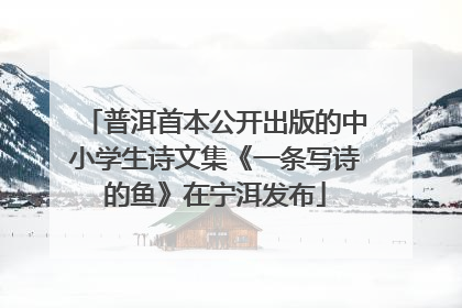 普洱首本公开出版的中小学生诗文集《一条写诗的鱼》在宁洱发布