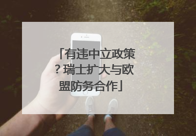 有违中立政策？瑞士扩大与欧盟防务合作