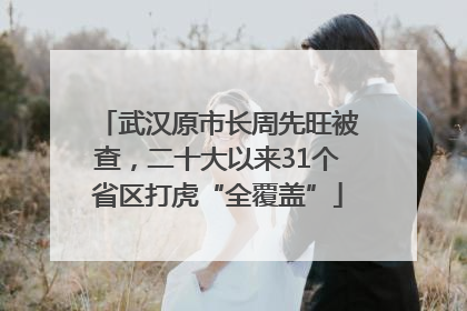 武汉原市长周先旺被查，二十大以来31个省区打虎“全覆盖”