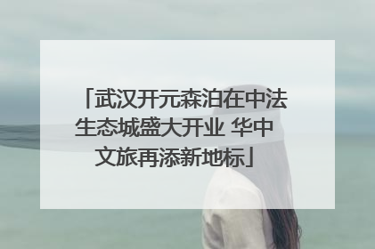 武汉开元森泊在中法生态城盛大开业 华中文旅再添新地标