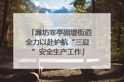 潍坊寒亭固堤街道全力以赴护航“三夏”安全生产工作