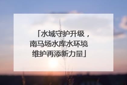水域守护升级，南马场水库水环境维护再添新力量