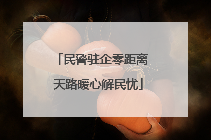 民警驻企零距离 天路暖心解民忧