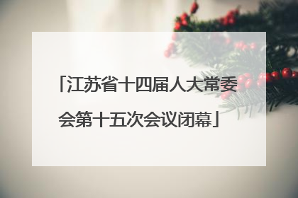 江苏省十四届人大常委会第十五次会议闭幕