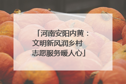 河南安阳内黄：文明新风润乡村 志愿服务暖人心