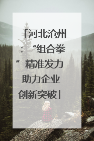 河北沧州：“组合拳”精准发力 助力企业创新突破