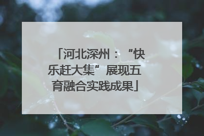 河北深州：“快乐赶大集”展现五育融合实践成果