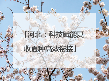 河北：科技赋能夏收夏种高效衔接