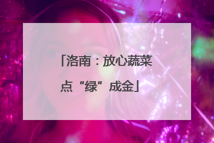 洛南：放心蔬菜点“绿”成金