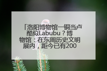 洛阳博物馆一铜当卢酷似Labubu？博物馆：在东周历史文明展内，距今已有2000多年历史